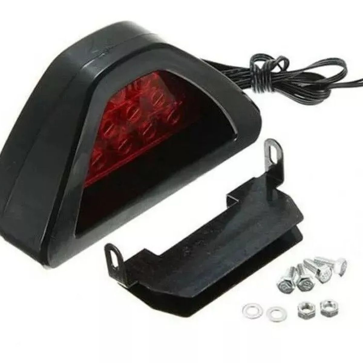 GENERICO - Tercer Stop Luz De Freno Auxiliar Triangular Led Roja 12v
