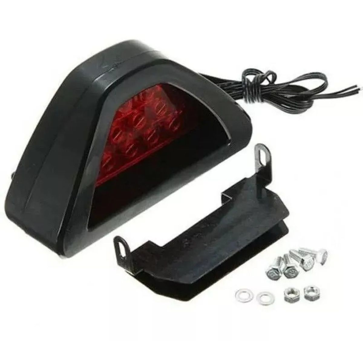 GENERICO - Tercer Stop Luz De Freno Auxiliar Triangular Led Roja 12v