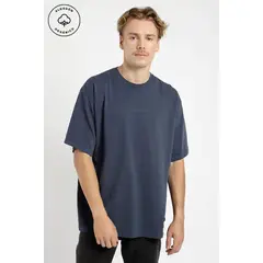 FROENS - Polera manga corta hombre Oversize azul algodón orgánico