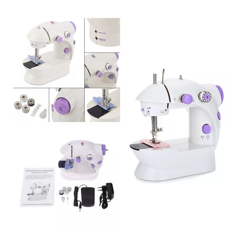 GENERICO - MINI MAQUINA DE COSER PORTÁTIL ELÉCTRICA Y A PILAS