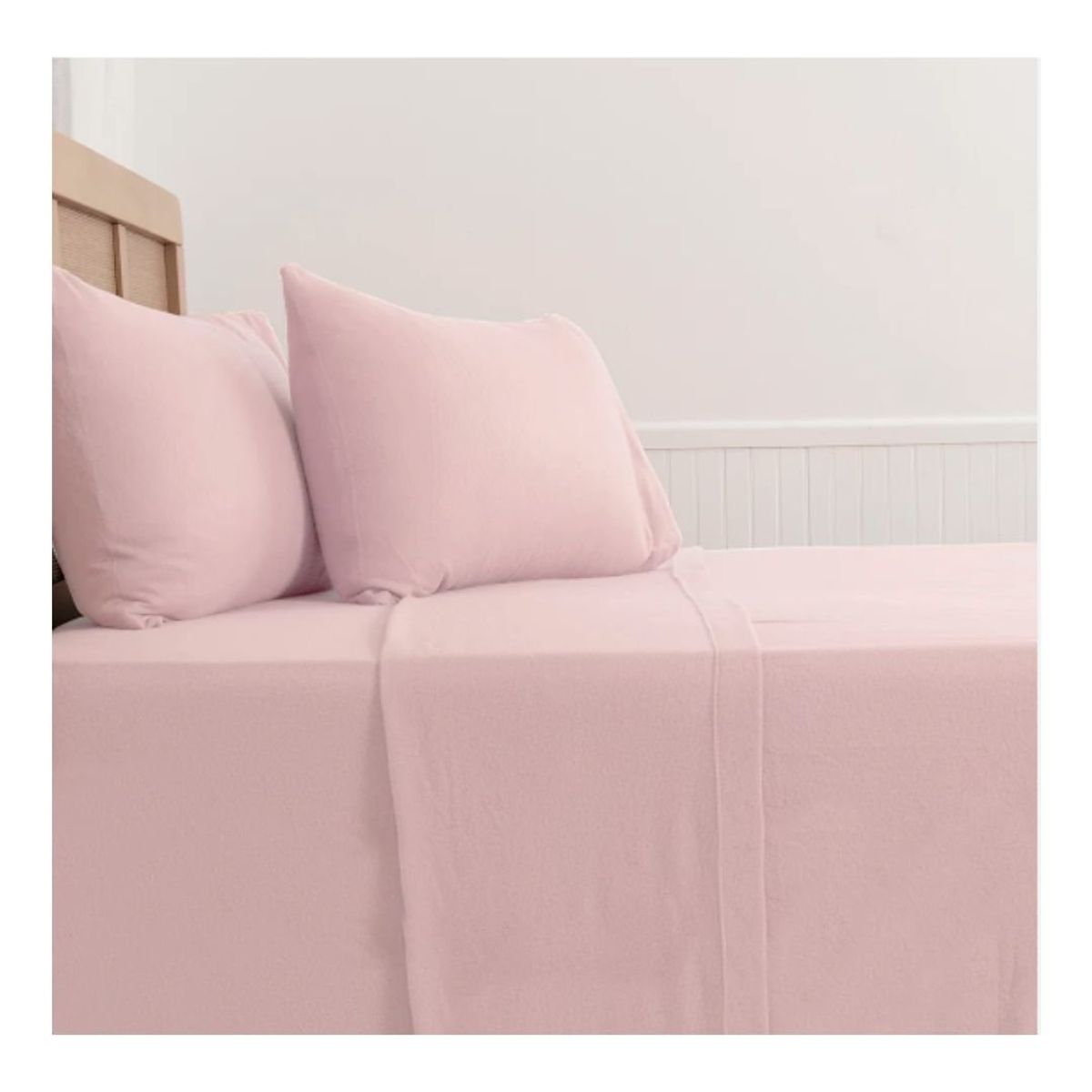 GENERICO - Juego de Sábanas King Polar Invierno - Palo Rosa