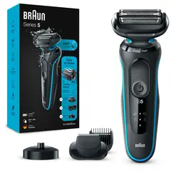 BRAUN - Afeitadora Eléctrica S5 M4500 Wet&Dry Con 3 Accesorios Azul