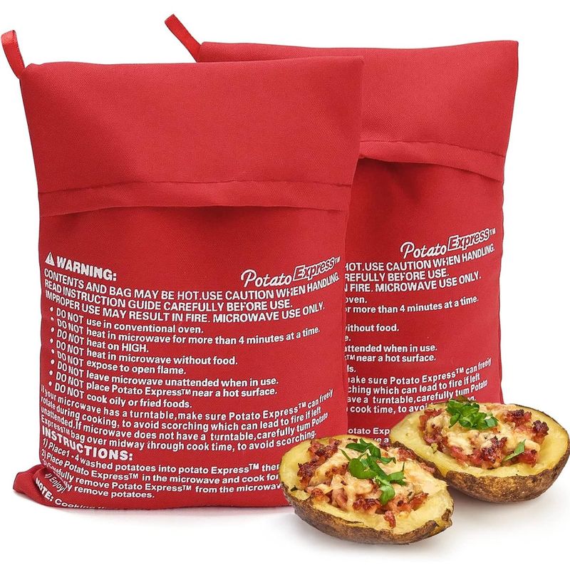 GENERICO - Bolsa para hornear papas en microondas horneado rápido