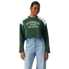 LEVIS - Polerón Mujer Gr Bleacher Sweatshirt Verde