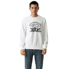 LEVIS - Polerón Hombre Standard Graphic Crew Blanco