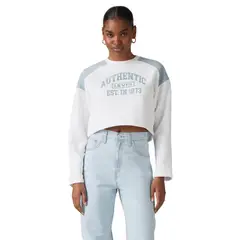 LEVIS - Polerón Mujer Bleacher Sweatshirt Blanco