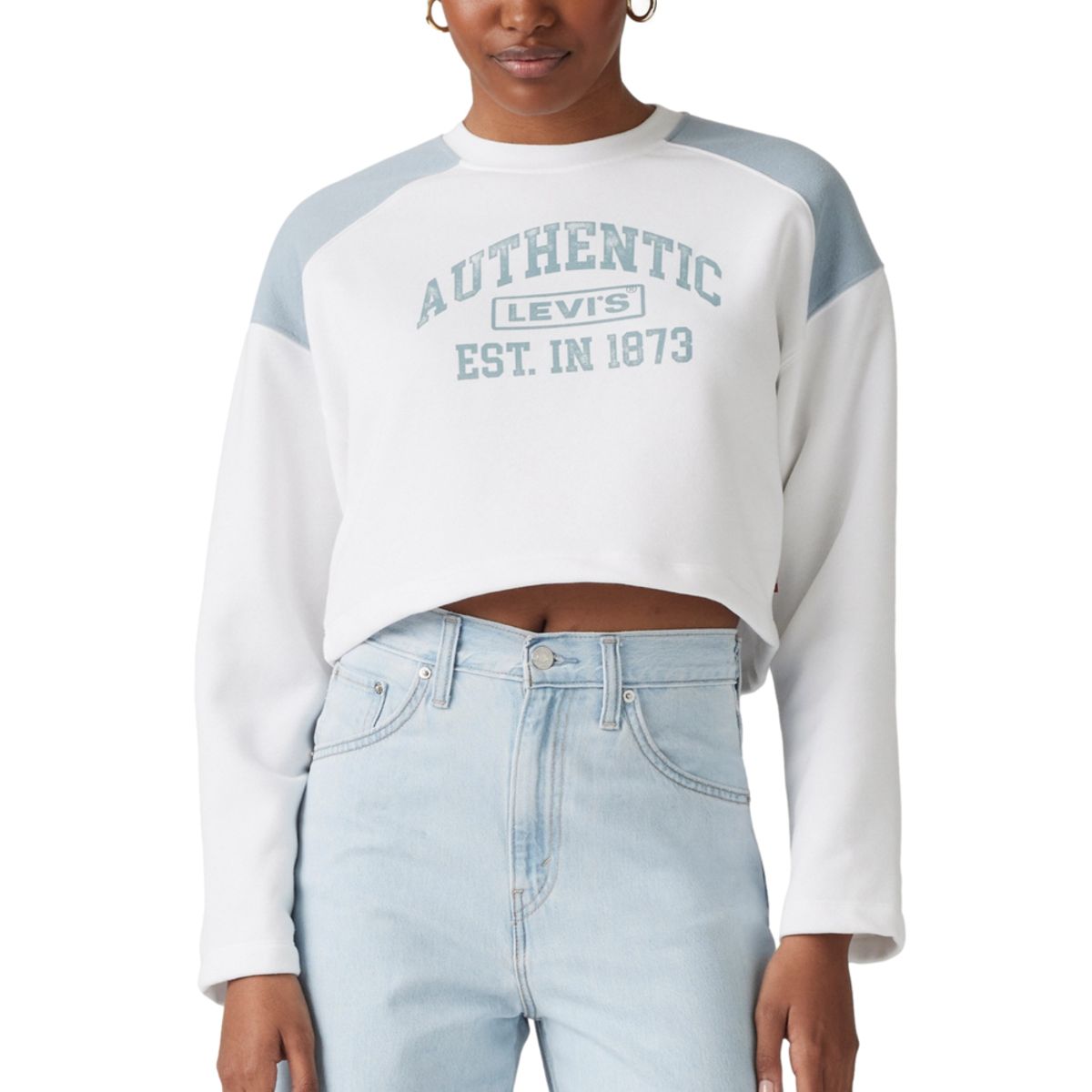 LEVIS - Polerón Mujer Bleacher Sweatshirt Blanco Levis