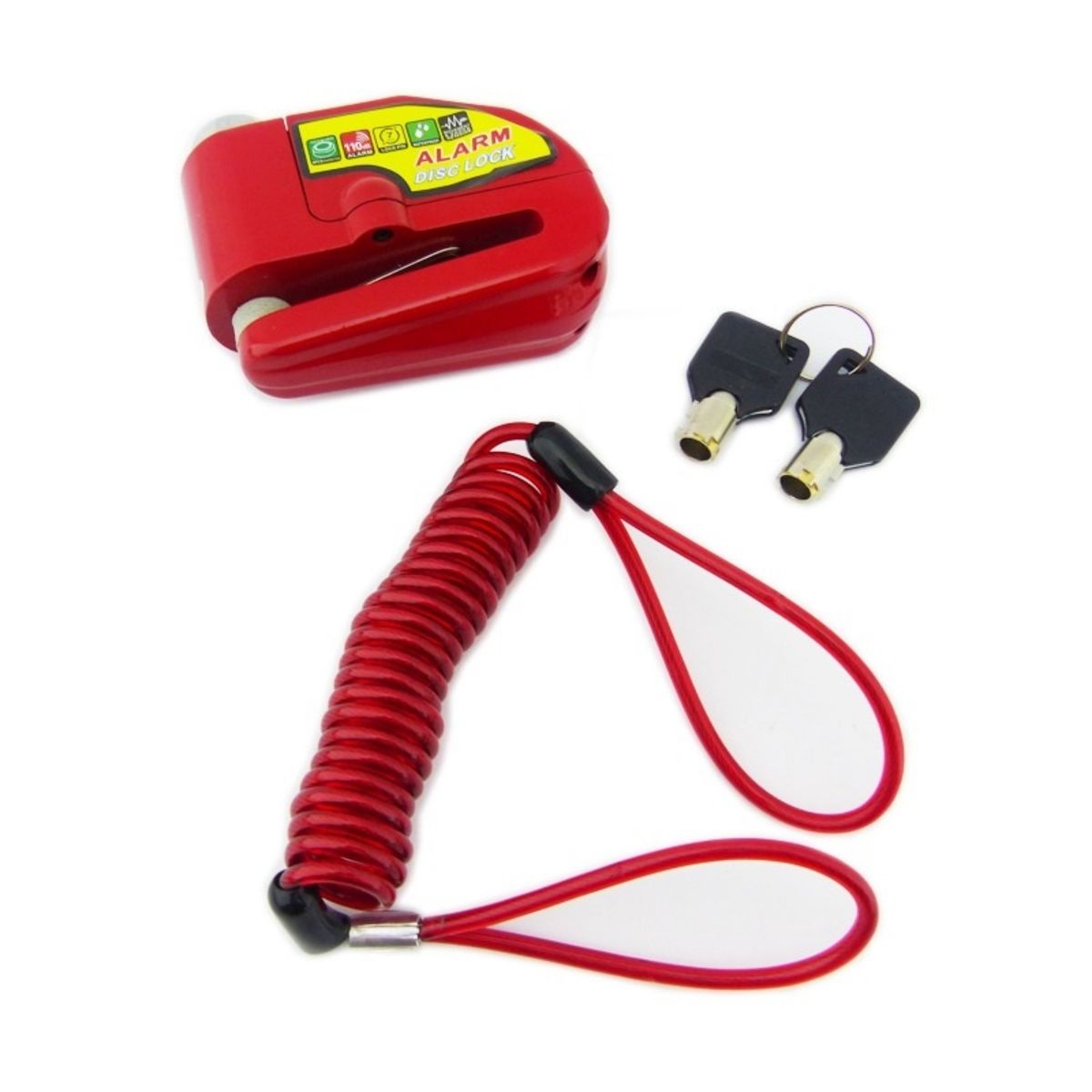 OEM - CANDADO PARA FRENO DISCO CON ALARMA CON PIOLA