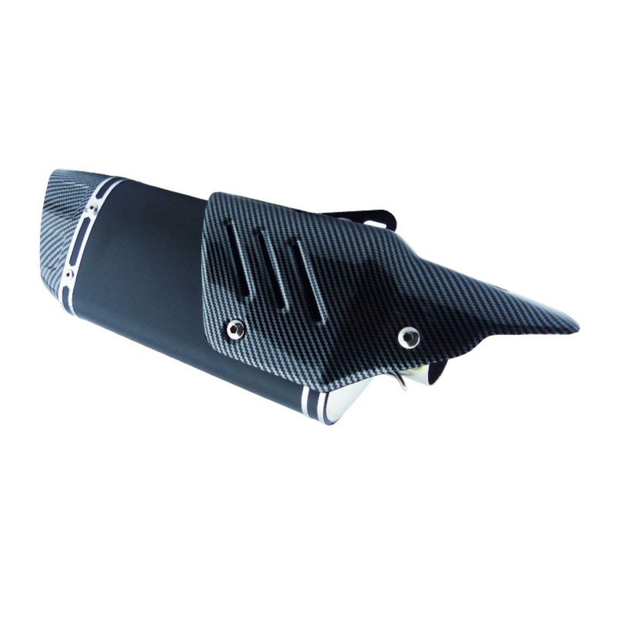 OEM - TRONADOR PARA MOTO GPR CON PROTECCION  Y BOCA CARBON 46CM