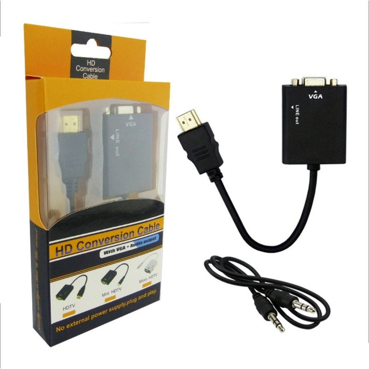 OEM - CONVERTIDOR DE HDMI A VGA CON AUDIO