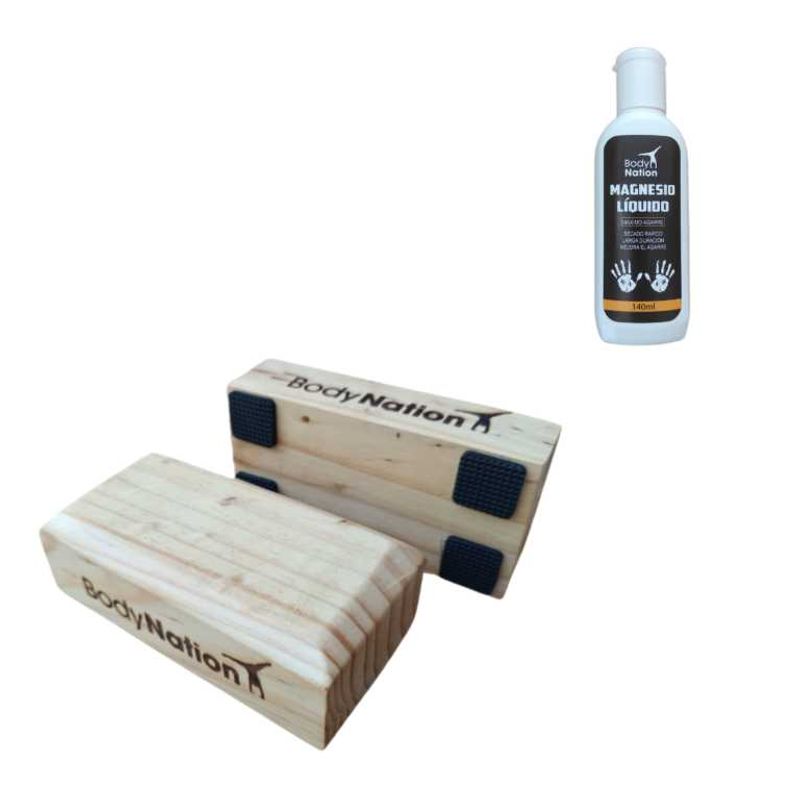 BODY NATION - Bloques para Handstand + Magnesio líquido 140 ML Calistenia