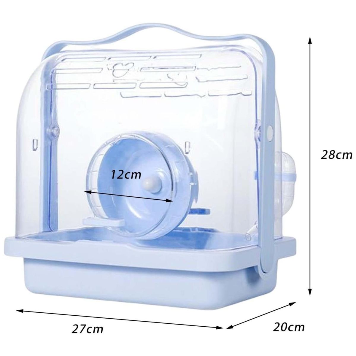 GENERICO - Jaula Transportadora Para Hamsters Ornamental Celeste
