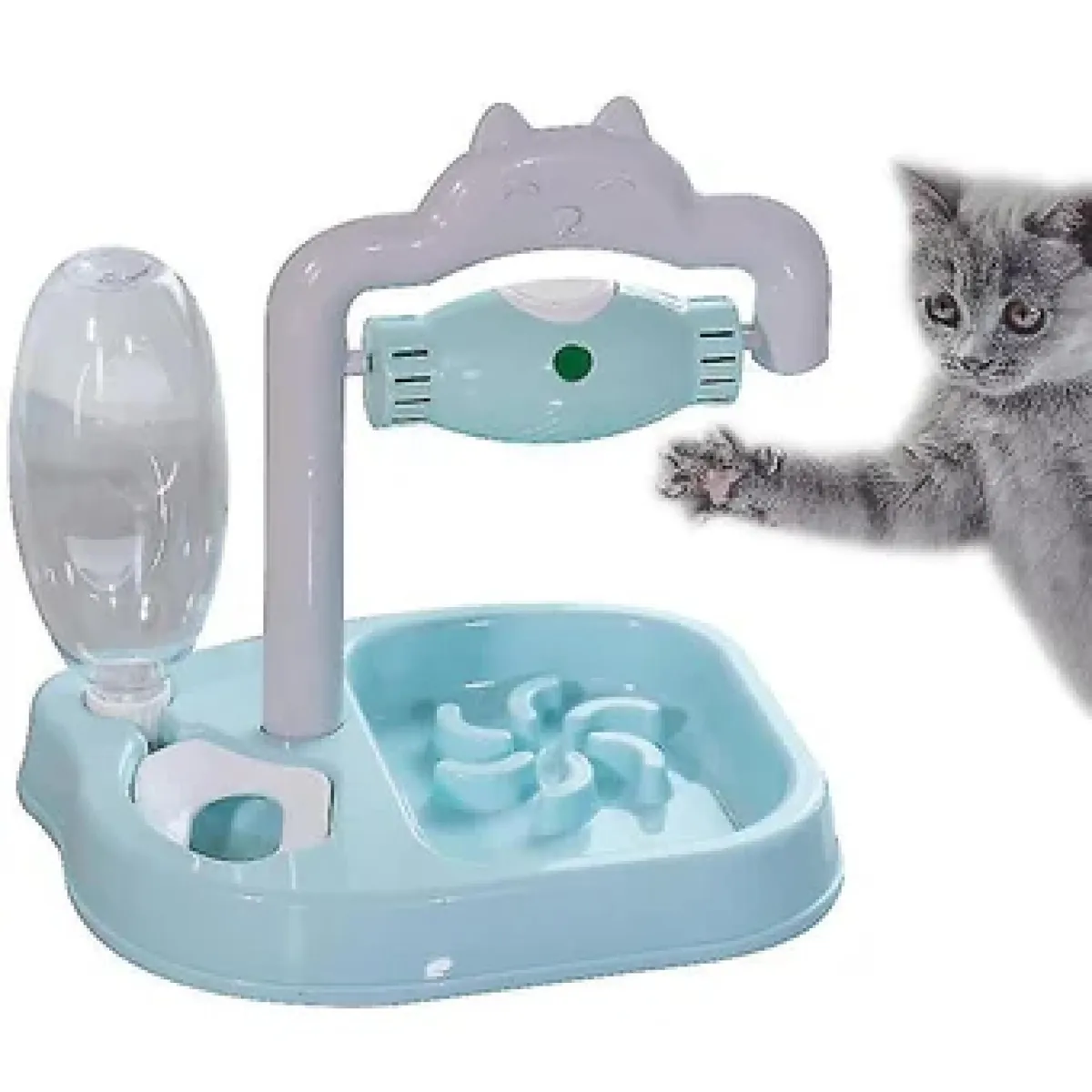 GENERICO - Plato Taza Para Alimentos Con Bebedero Para Mascotas
