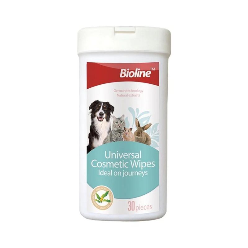 GENERICO - Toallitas Humedas Limpieza Mascotas Perros Gatos 30U Bioline