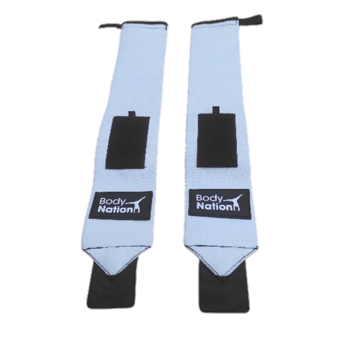 BODY NATION - Par de Muñequeras Deportivas Elasticadas White