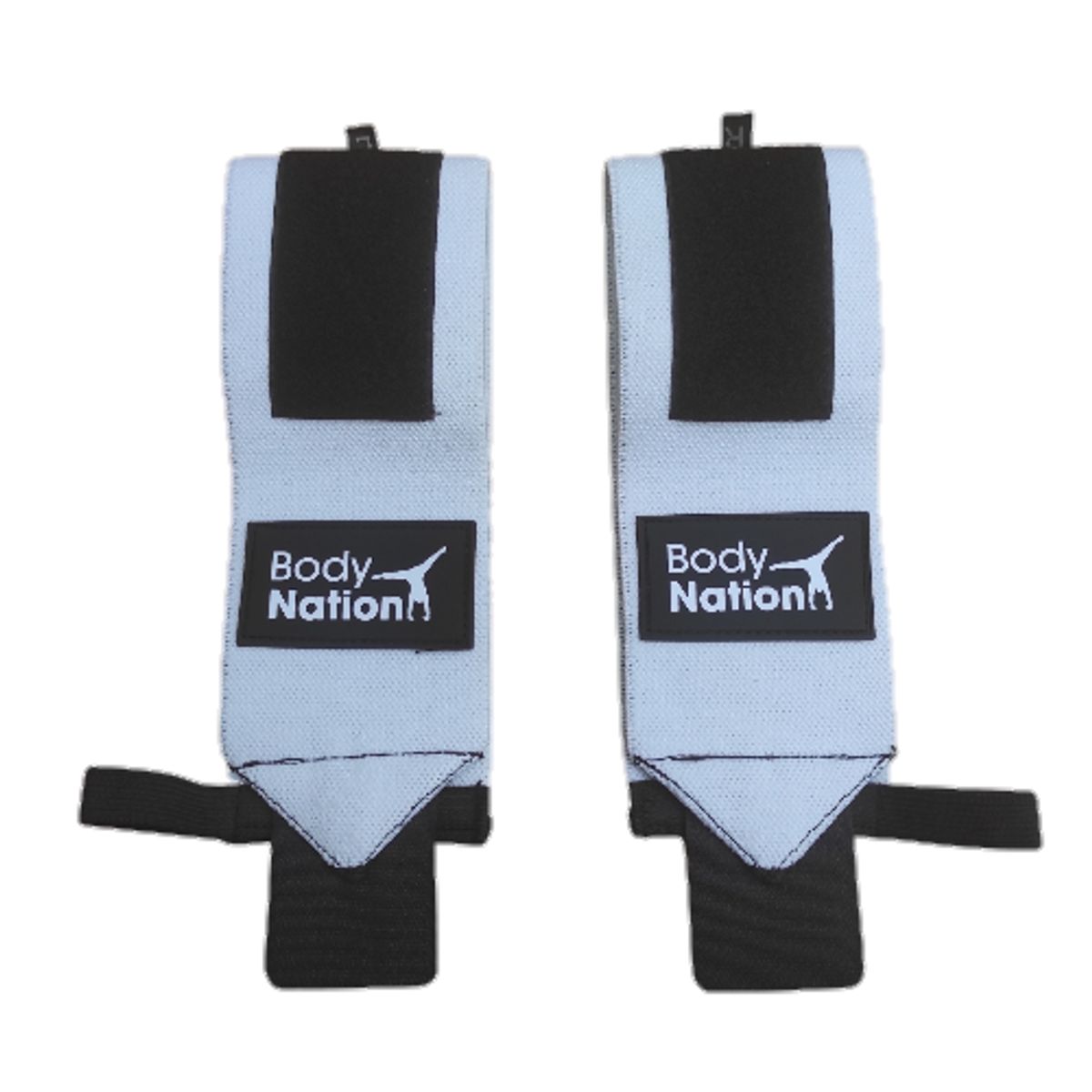 BODY NATION - Par de Muñequeras Deportivas Elasticadas White