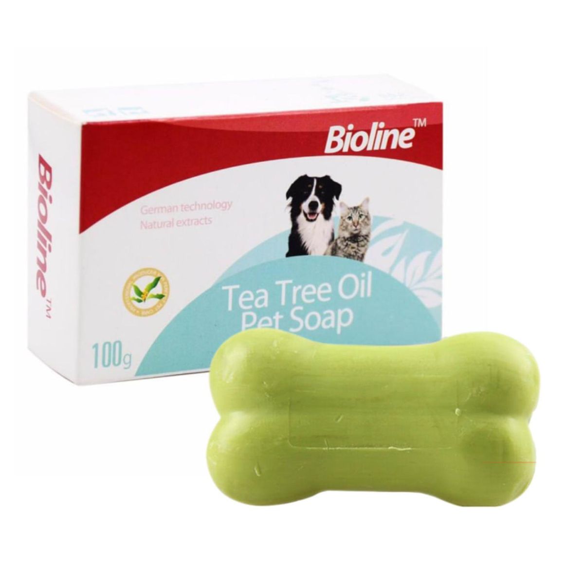 GENERICO - Jabon Barra Extracto De Te Para Bañar Mascotas 100g Bioline