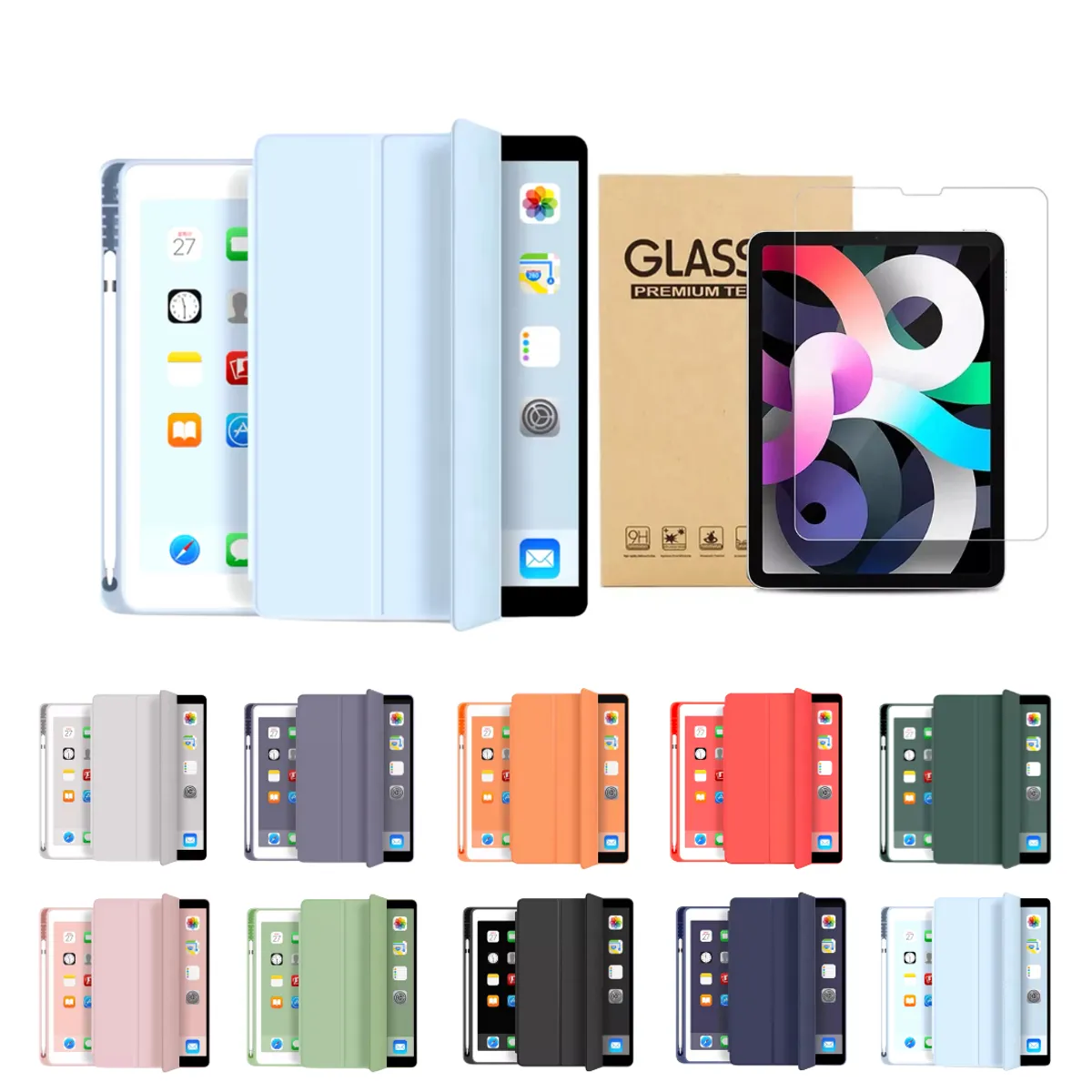 GENERICO - Fundas iPad Más Lámina Paperlike Para iPad 10.9 (air 4 Y 5) - Celeste