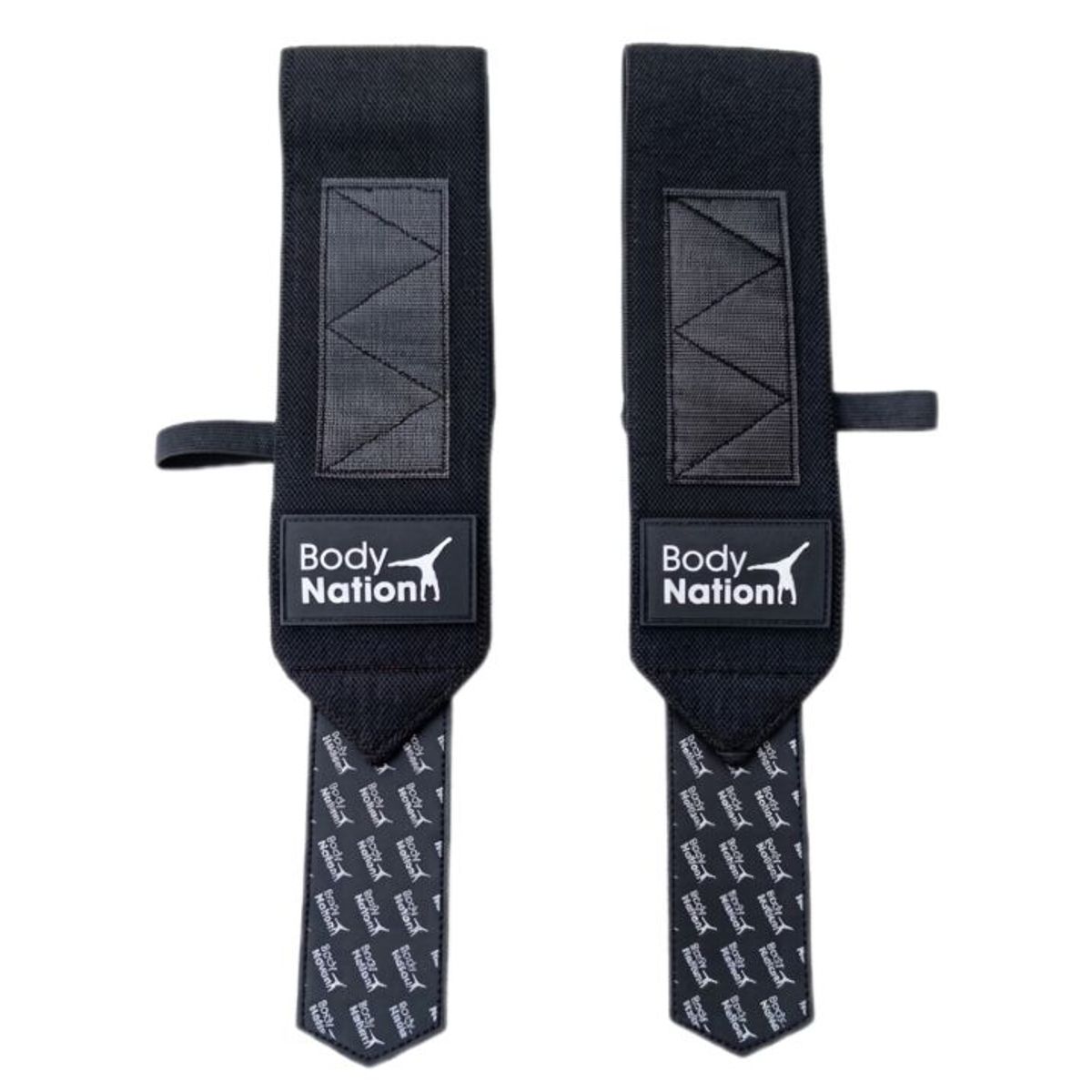 BODY NATION - Par de Muñequeras Deportivas Elasticadas Black