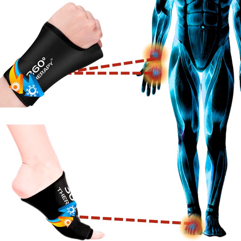 360 THERAPY - Compresa de Gel Sólido para Alivio de Manos y Pies LXL