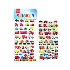 GENERICO - STICKER INFANTIL AUTITOS X12 UNI