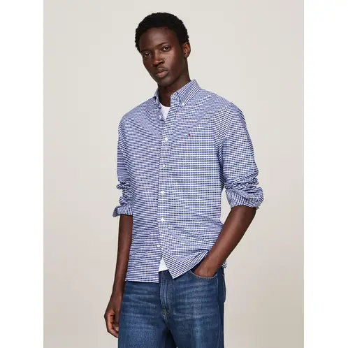 TOMMY HILFIGER - Camisa Heritage Oxford Gingham Regular Fit Azul