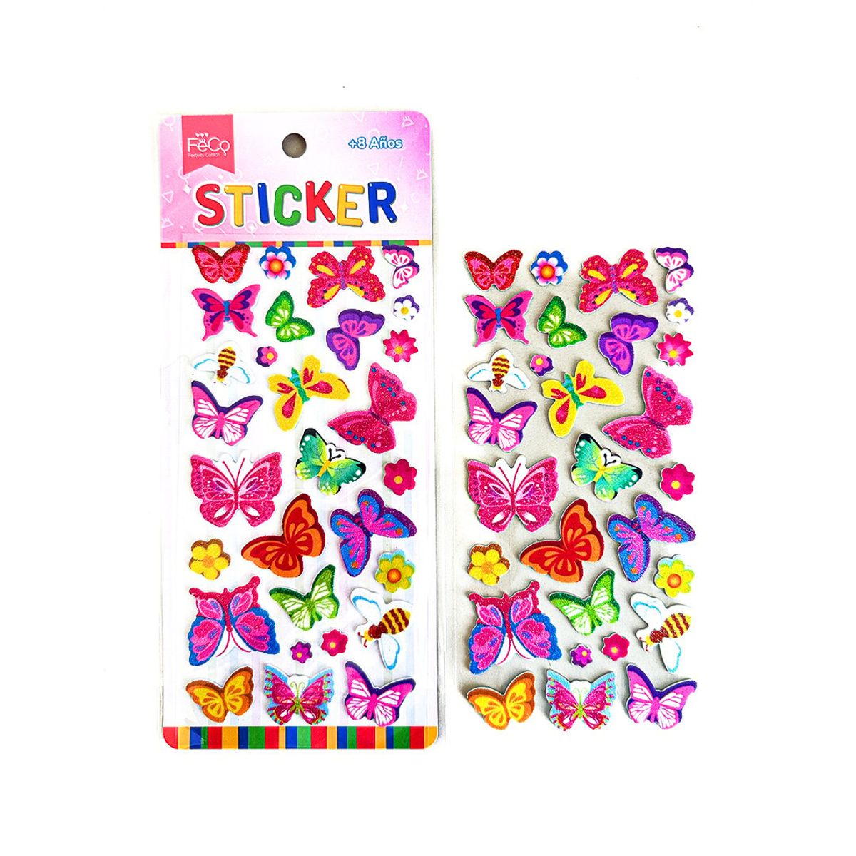 GENERICO - STICKER INFANTIL MARIPOSAS X12 UNI
