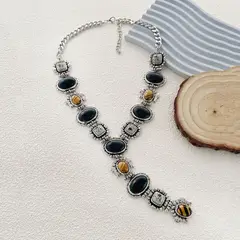 TIOZONEY - Collar de piedra retro joyas de mujer