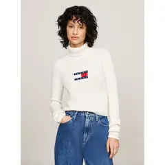 TOMMY HILFIGER - Sweater De Cuello Alto Slim Fit Beige