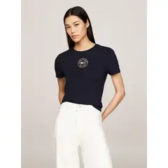 TOMMY HILFIGER - Polera Nautical Graphic Logo Slim Fit Azul