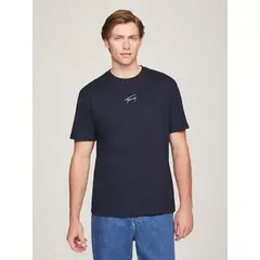 TOMMY HILFIGER - Polera Gold Signature Regular Fit Azul