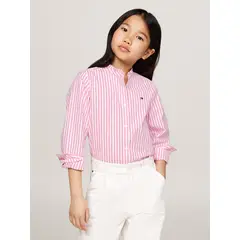 TOMMY HILFIGER - Blusa Con Cuello De Volantes Rosado