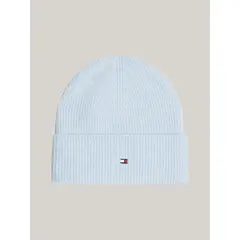 TOMMY HILFIGER - Beanie Essential Con Logo Celeste