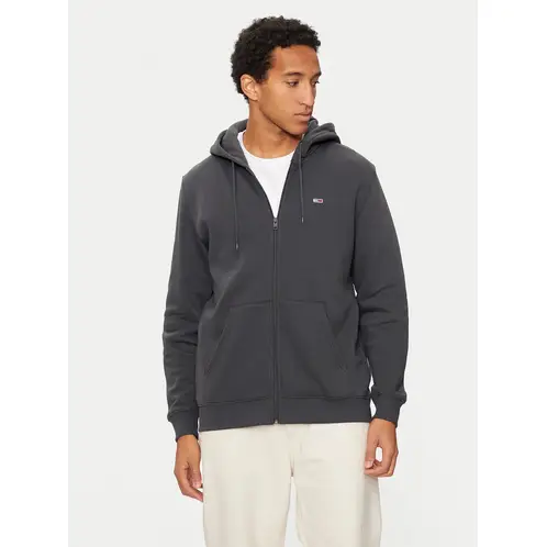 TOMMY HILFIGER - Polerón Hoodie Con Cierre De Cremallera Negro