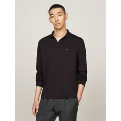 TOMMY HILFIGER - Polo Liquid Cotton Con Logo Negro