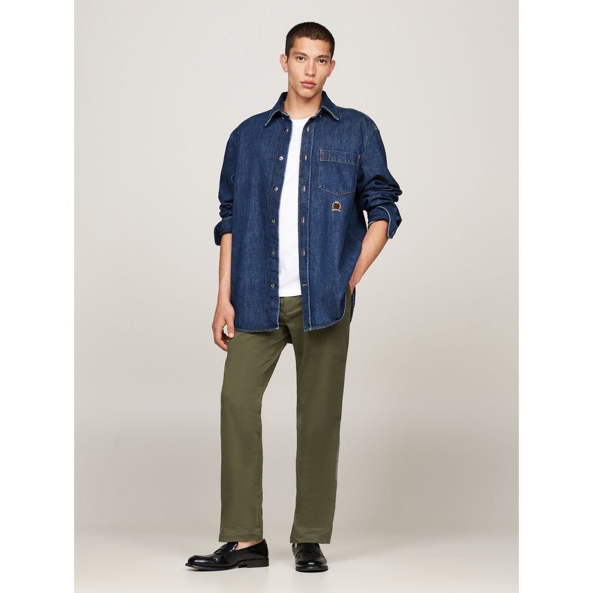 TOMMY HILFIGER - Pantalón Chino Denton Straight Fit Verde Tommy Hilfiger