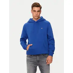 TOMMY HILFIGER - Polerón Hoodie Solid Con Logo Azul