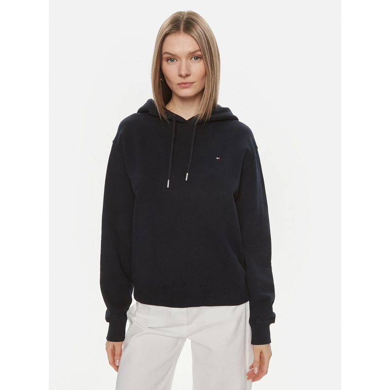 TOMMY HILFIGER - Polerón Hoodie Con Logo Bordado Azul Tommy Hilfiger
