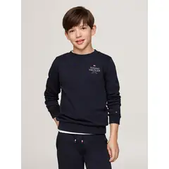 TOMMY HILFIGER - Polerón De Niño Con Logo Azul