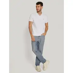 TOMMY HILFIGER - Polo Essential Liquid Cotton Gris