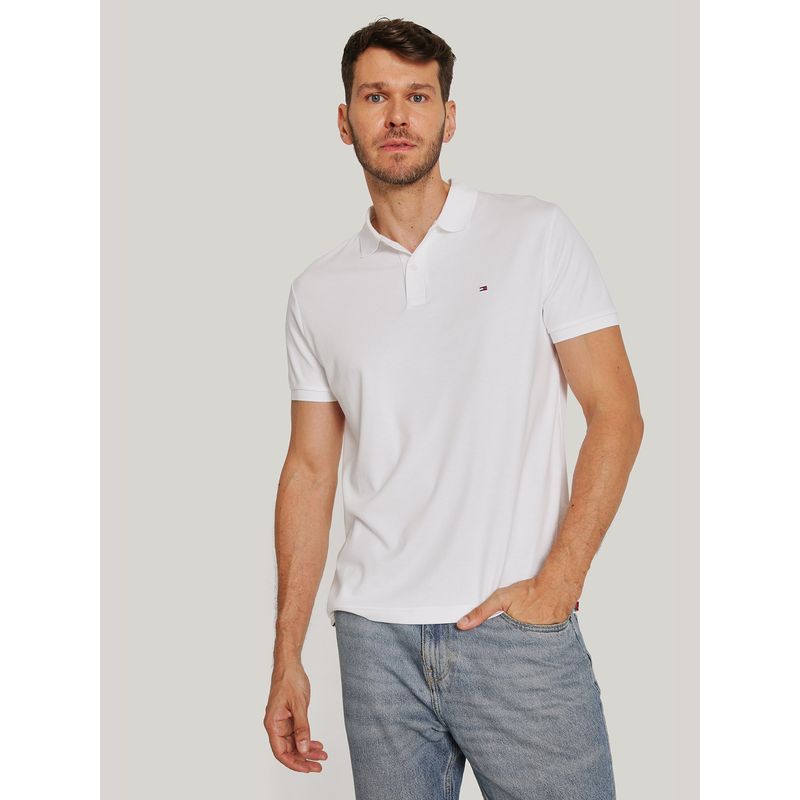 TOMMY HILFIGER - Polo Essential Liquid Cotton Gris Tommy Hilfiger