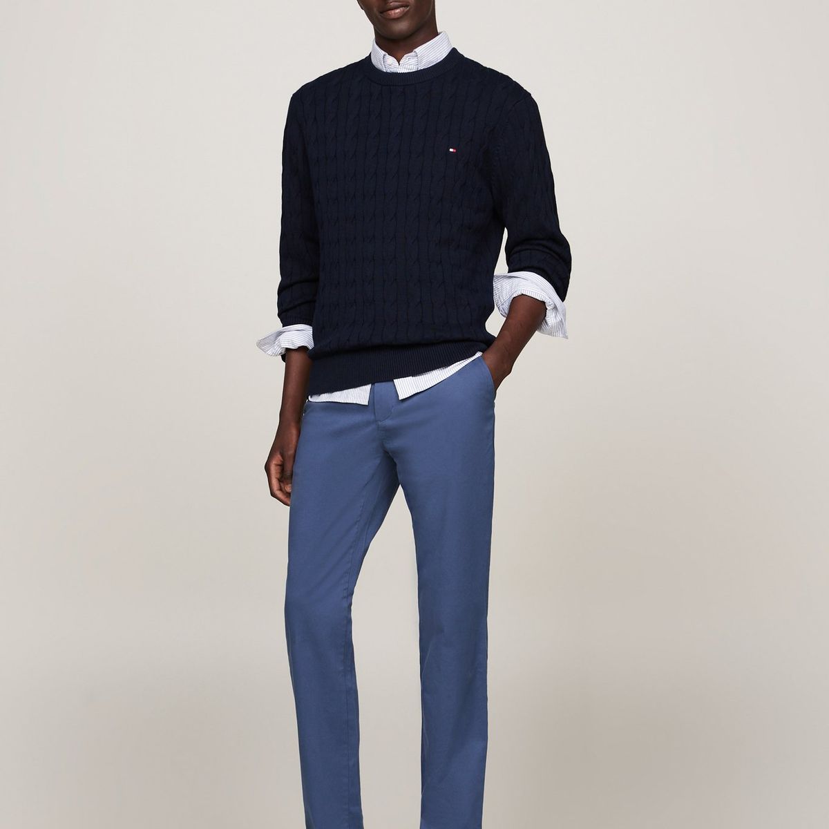 TOMMY HILFIGER - Pantalón Chino Denton Straight Fit Azul Tommy Hilfiger