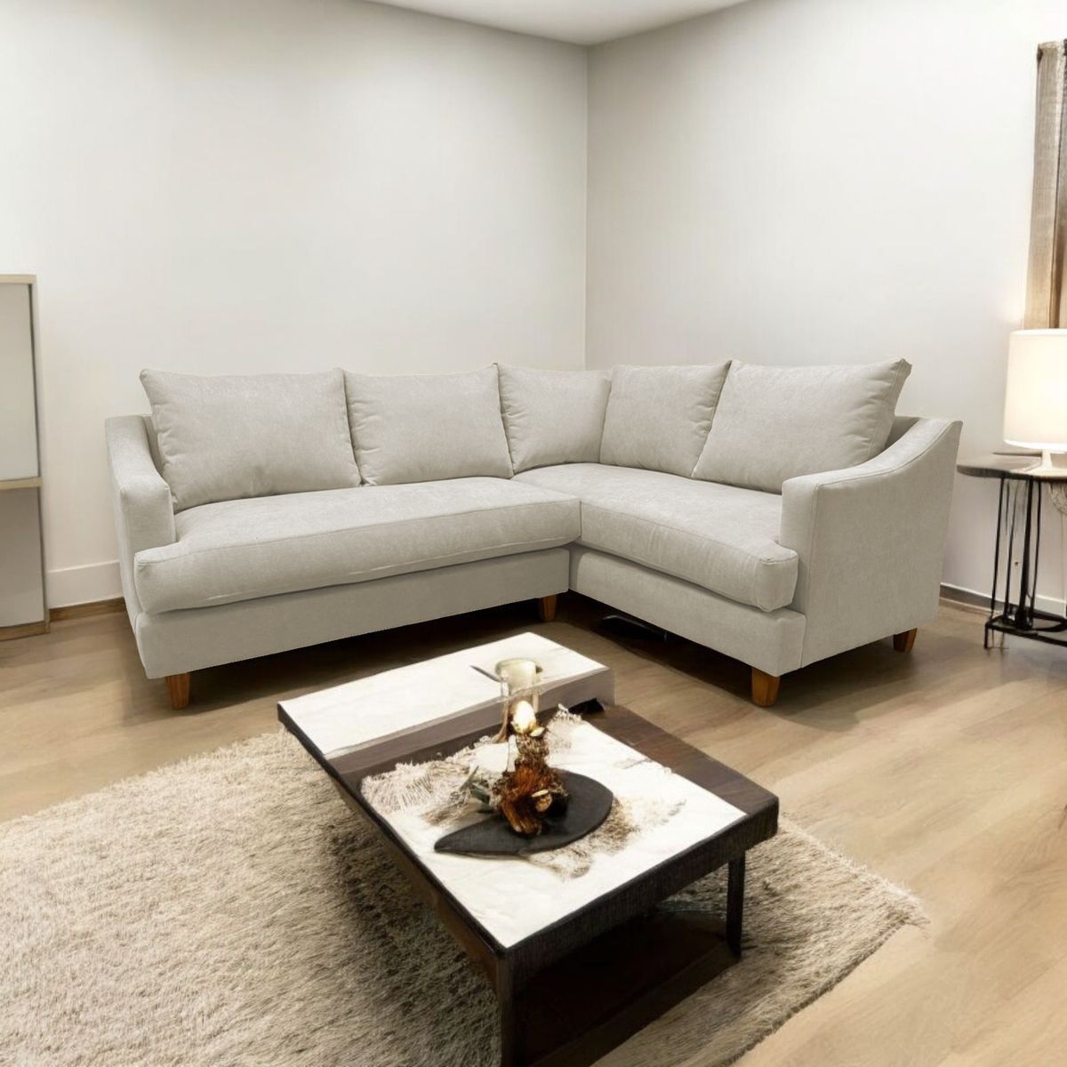 SOFAS HOME - SECCIONAL MISTRAL DERECHO CHENILLE CRUDO