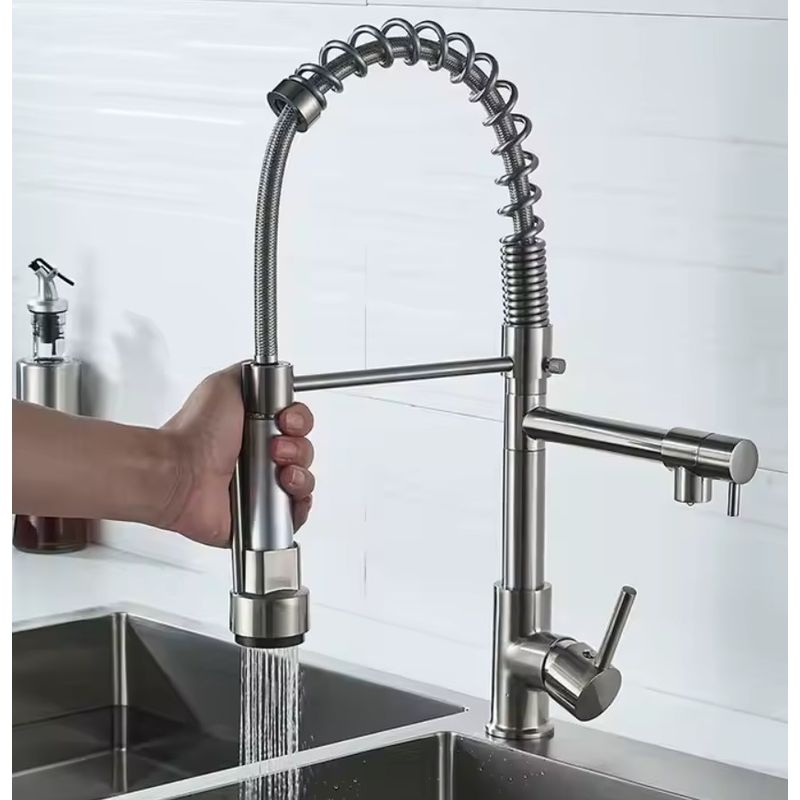 GENERICO - Monomando lavaplatos gris flexible