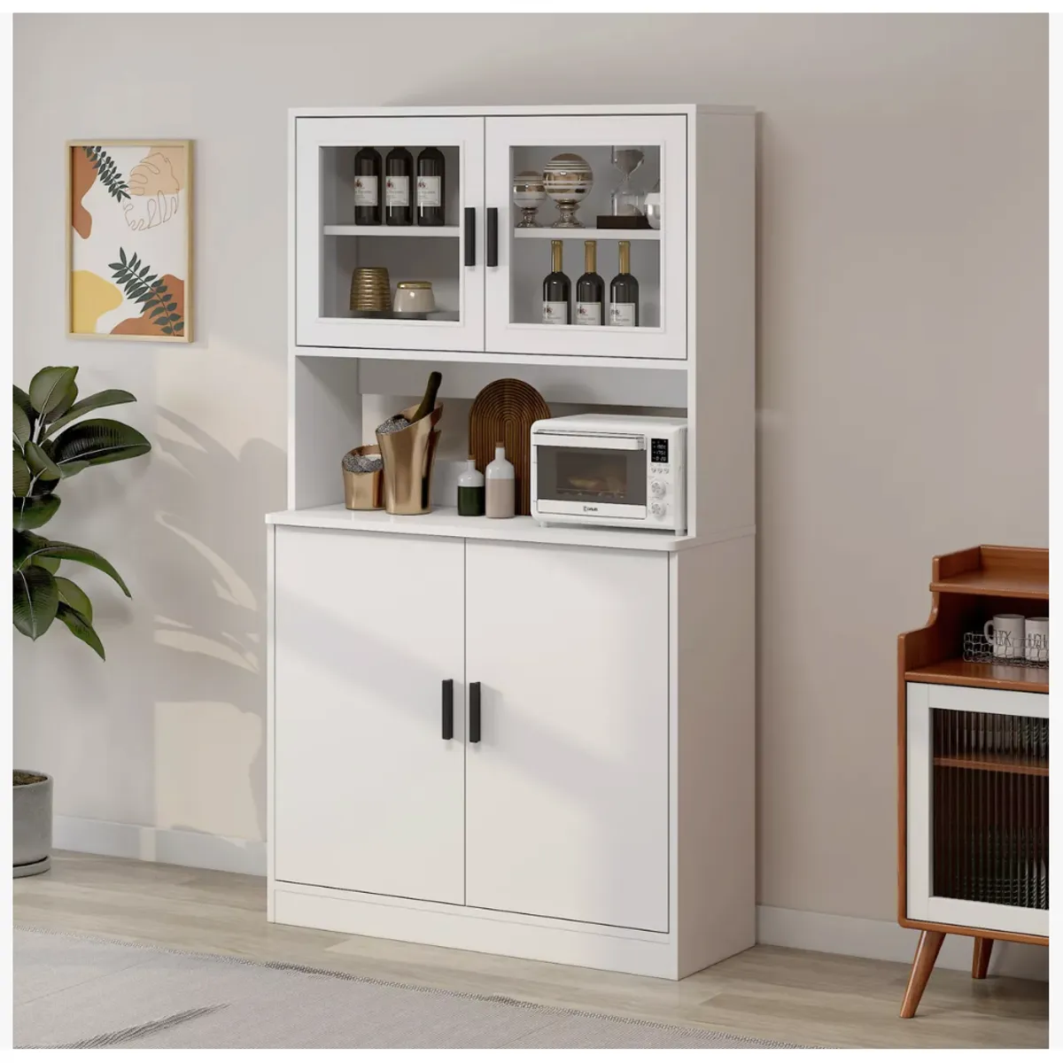 HOMER DESIGN - Mueble De Cocina De Pata Multifuncional 80x32x182cm