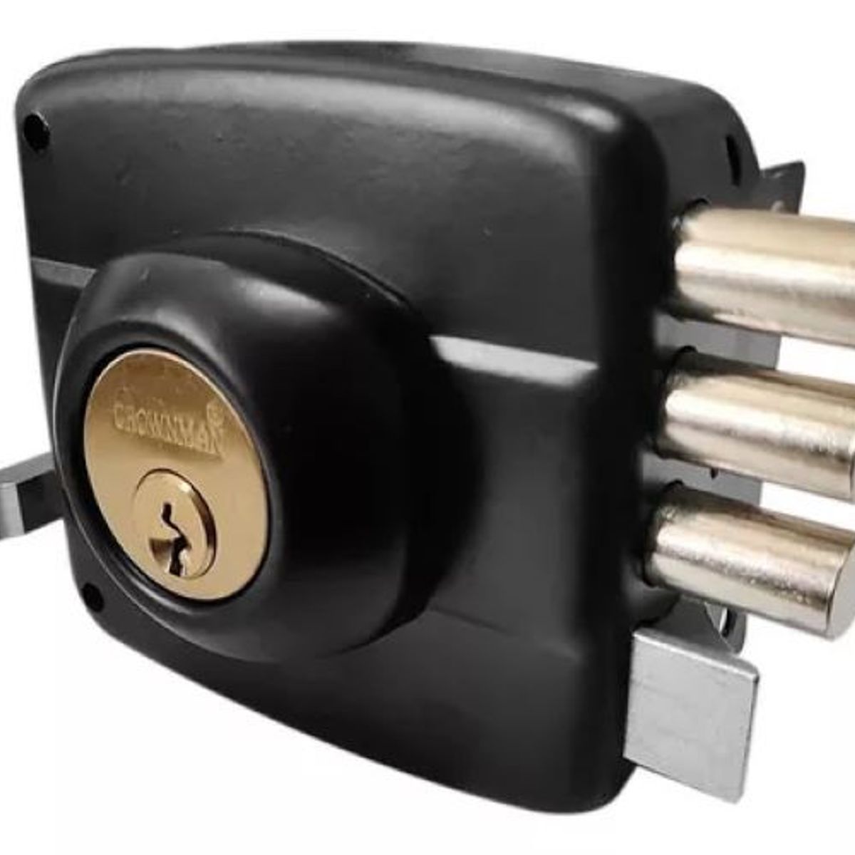 GENERICO - Cerradura Sobreponer Triple Cerrojo Porton + 3 Llaves