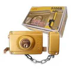 GENERICO - Cerradura Sobreponer Triple Cerrojo Porton + 3 Llaves