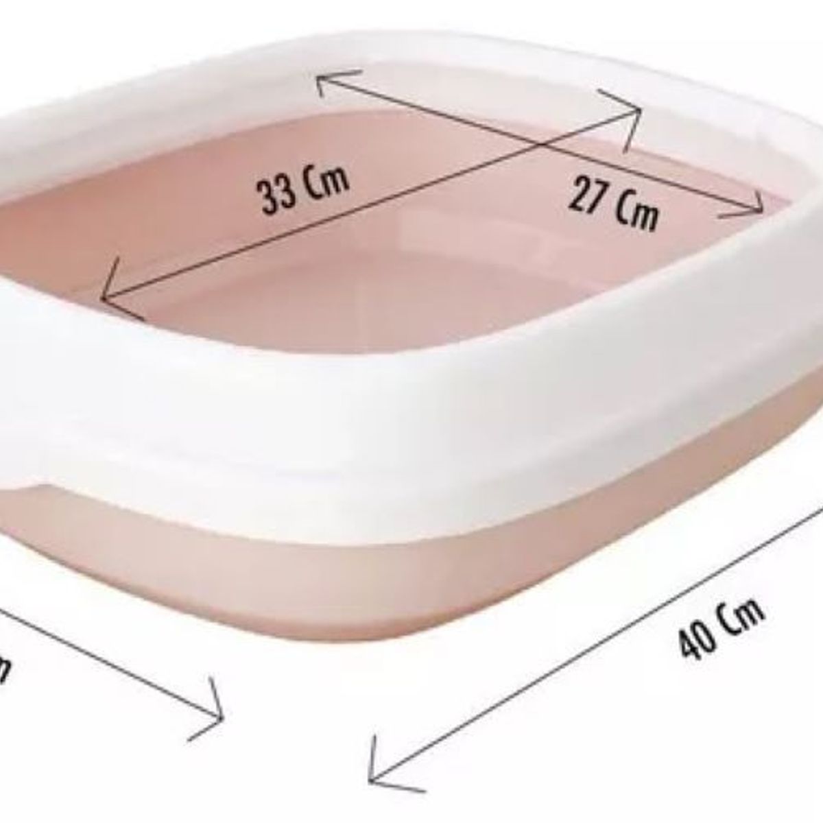 GENERICO - Arenero Para Gatos Pequeña 40x33x12 rosa
