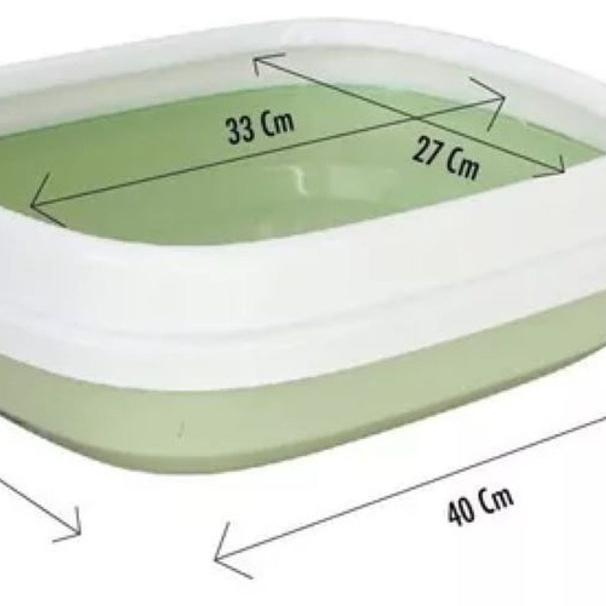 GENERICO - Arenero Para Gatos Pequeña 40x33x12 verde