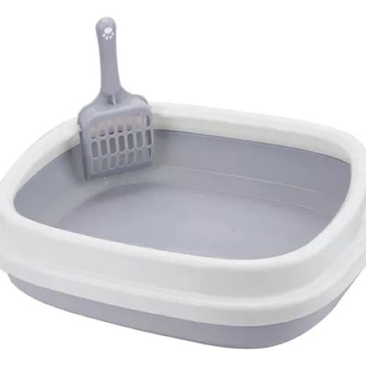 GENERICO - Arenero Para Gatos Pequeña 40x33x12 GRIS